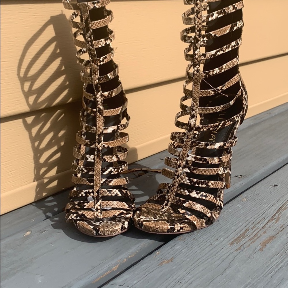 Animal print sandals